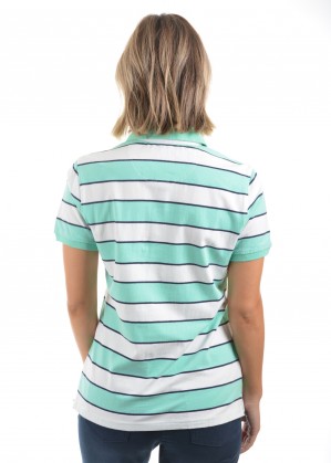 WOMENS JILL STRIPE S/S POLO