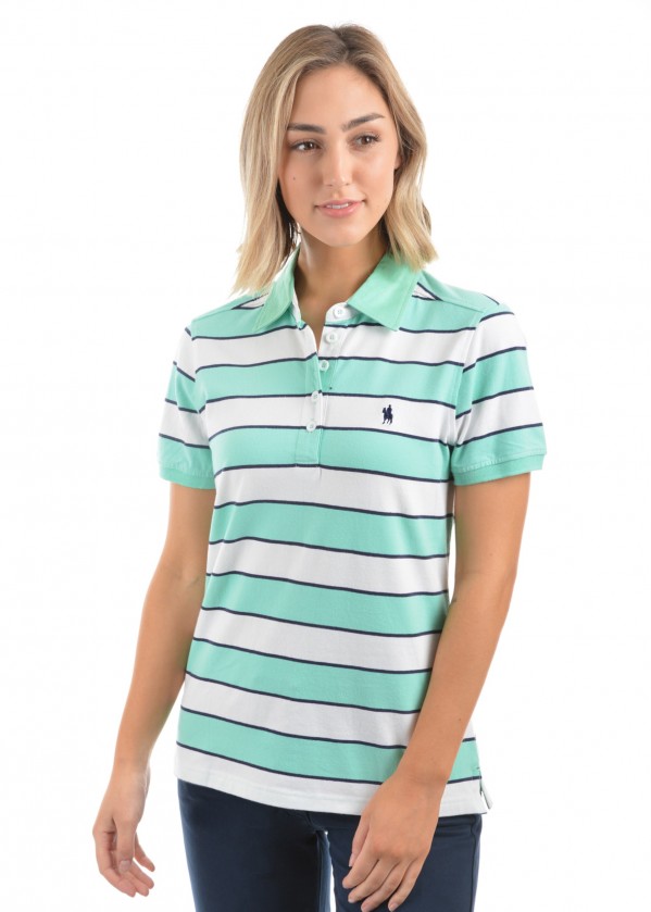 WOMENS JILL STRIPE S/S POLO
