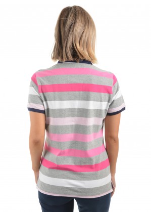 WOMENS KATE STRIPE S/S POLO