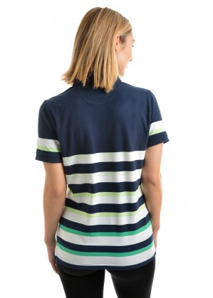WOMENS EVE STRIPE S/S POLO