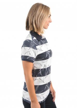 WOMENS VIV PRINT S/S POLO