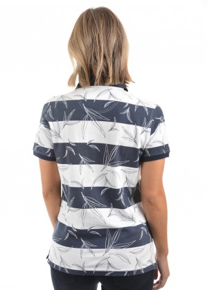 WOMENS VIV PRINT S/S POLO