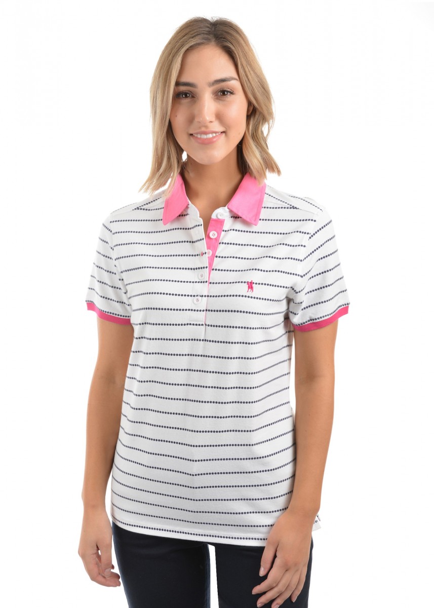 WOMENS JO PRINT S/S POLO