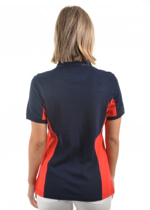 WOMENS BEV PANEL S/S POLO