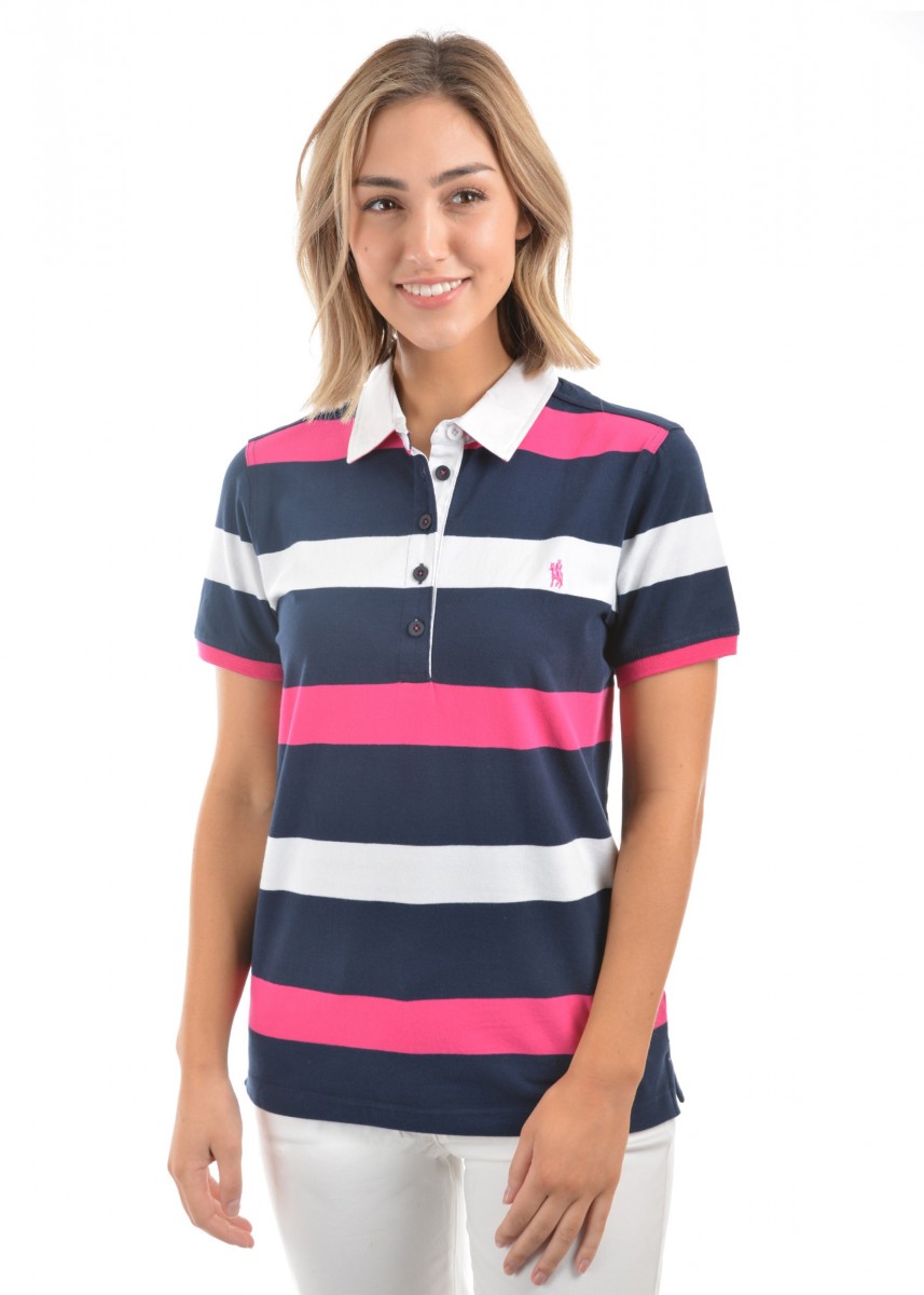 WOMENS JEN STRIPE S/S POLO