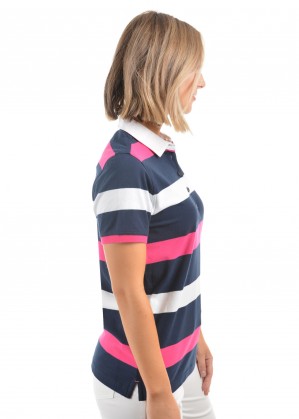 WOMENS JEN STRIPE S/S POLO