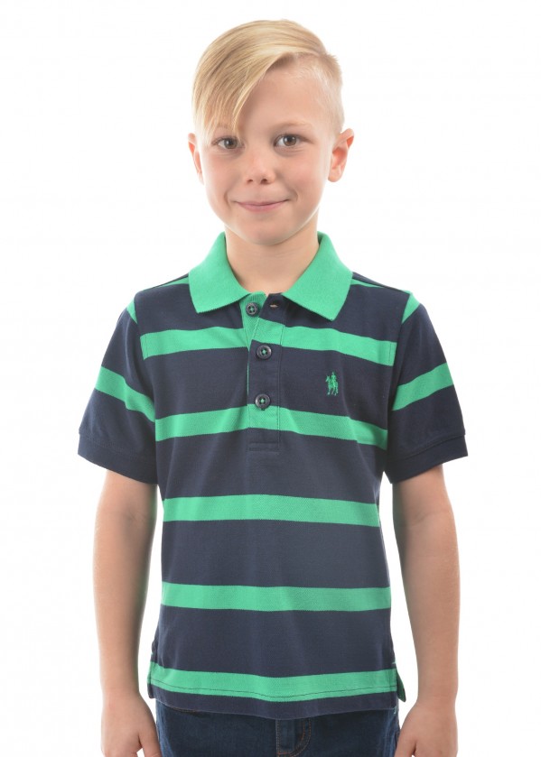 BOYS MASON STRIPE S/S POLO