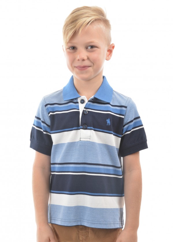 BOYS ADAM STRIPE S/S POLO