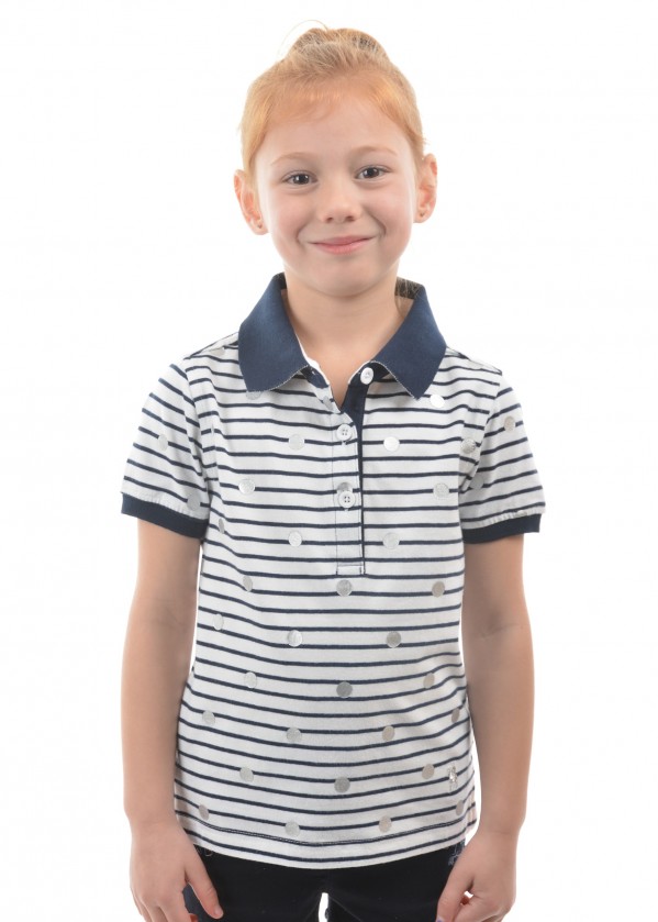 GIRLS GRACE PRINT S/S POLO