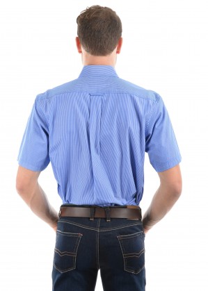 MENS GRAFTON STRIPE 2-POCKETS S/S SHIRT