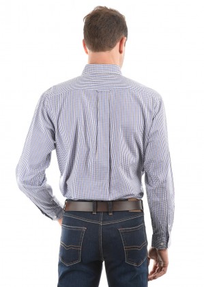 MENS WENTWORTH CHECK 2-POCKETS L/S SHIRT