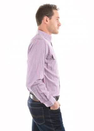 MENS WENTWORTH CHECK 2-POCKETS L/S SHIRT