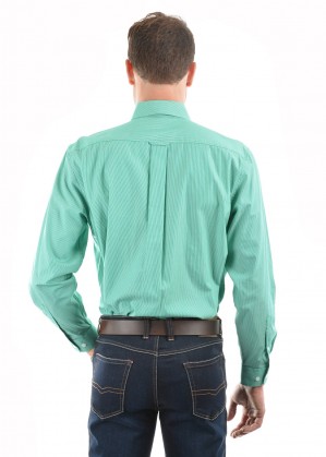 MENS GRAFTON STRIPE 2-POCKETS L/S SHIRT