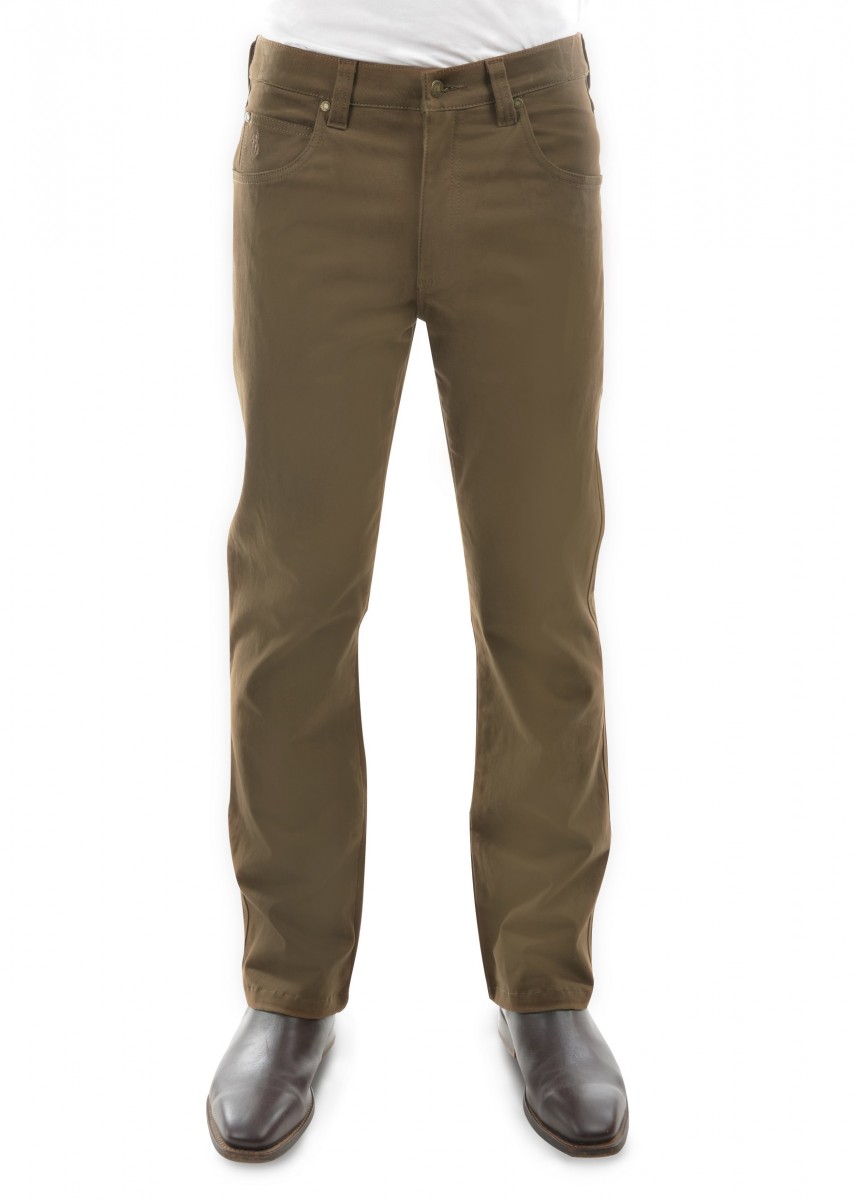 MENS STRETCH MOLESKIN COMFORT WAIST MID-REG-STRAIGHT 32 LEG