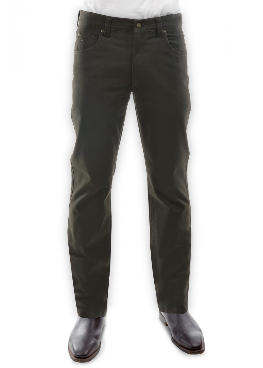 MENS STRETCH MOLESKIN COMFORT WAIST MID-REG-STRAIGHT 32 LEG