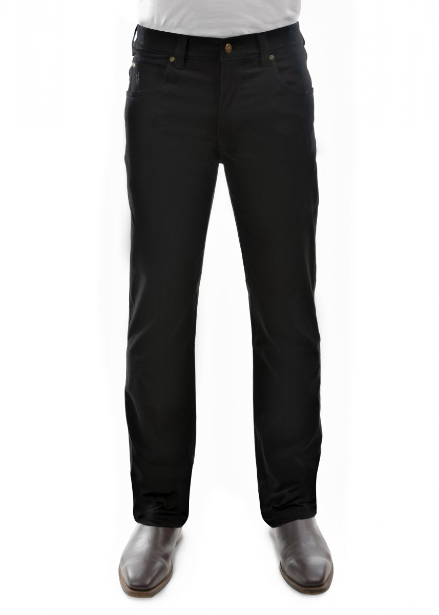 MENS STRETCH MOLESKIN COMFORT WAIST MID-REG-STRAIGHT 32 LEG