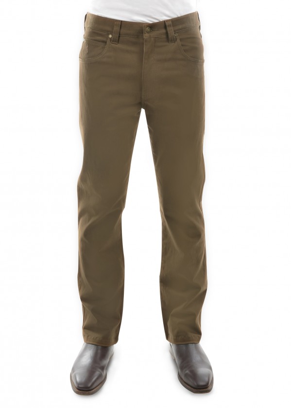 MENS STRETCH MOLESKIN COMFORT WAIST MID-REG-STRAIGHT 34 LEG