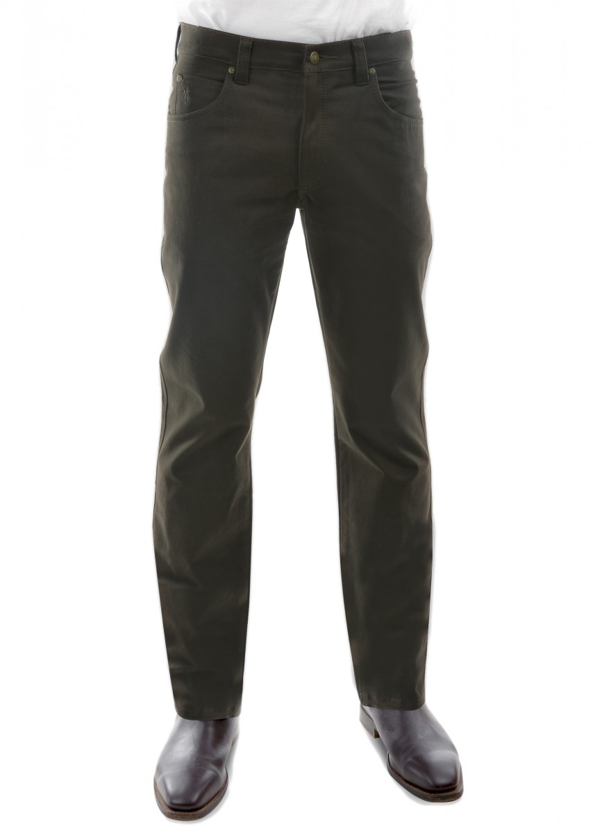 MENS STRETCH MOLESKIN COMFORT WAIST MID-REG-STRAIGHT 34 LEG