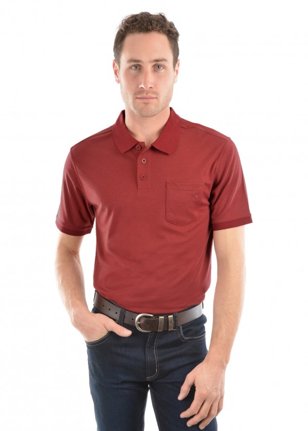 MENS BAMBOO 1-POCKET S/S POLO