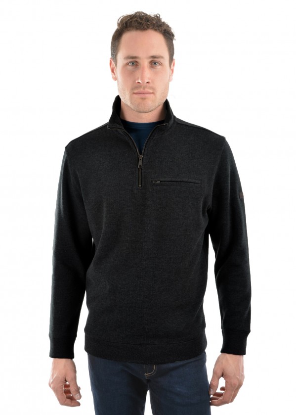 MENS MURRAY 1/4 ZIP NECK 1-POCKET L/S TOP