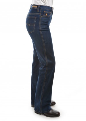 WOMENS STRETCH DENIM WONDER JEAN-MID-REG-BOOT 34 LEG