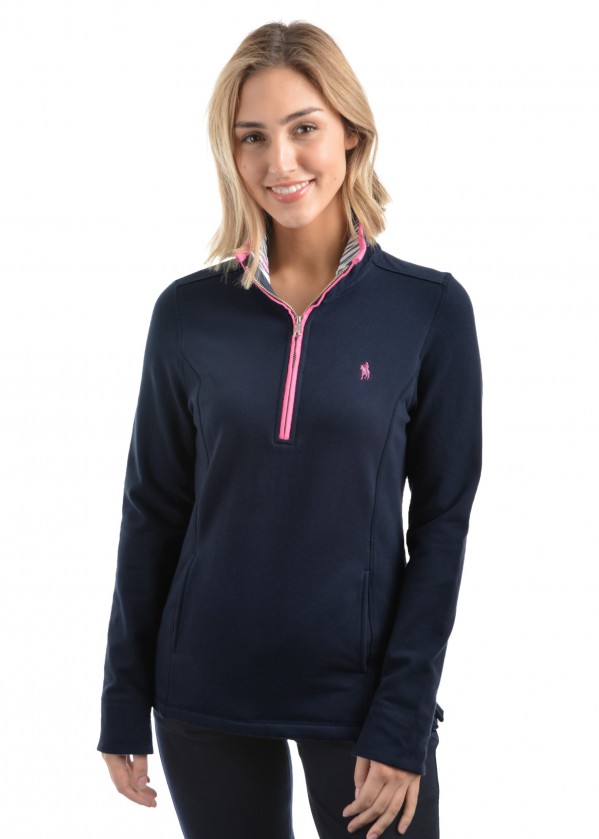 WOMENS CHARLIE CLASSIC 1/4 ZIP NECK RUGBY