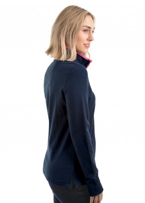 WOMENS CHARLIE CLASSIC 1/4 ZIP NECK RUGBY