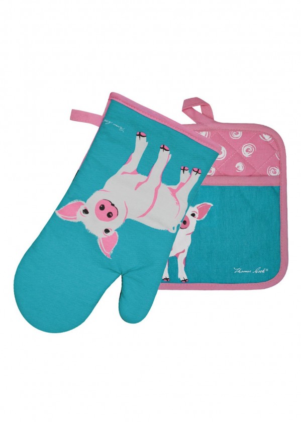 THOMAS COOK OVEN MITT POT HOLDER SET