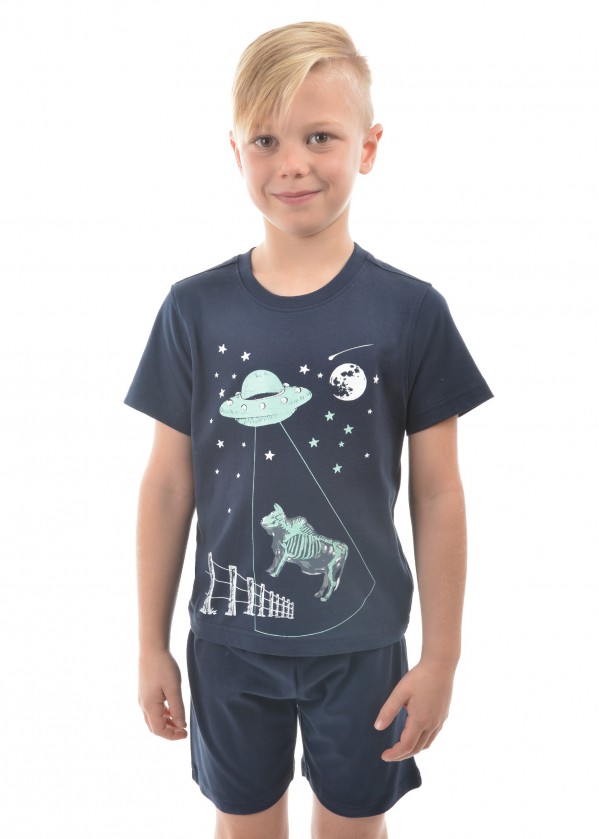 BOYS GLOW IN THE DARK BULL PJS