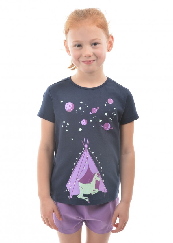 GIRLS GLOW IN THE DARK HORSE PJS