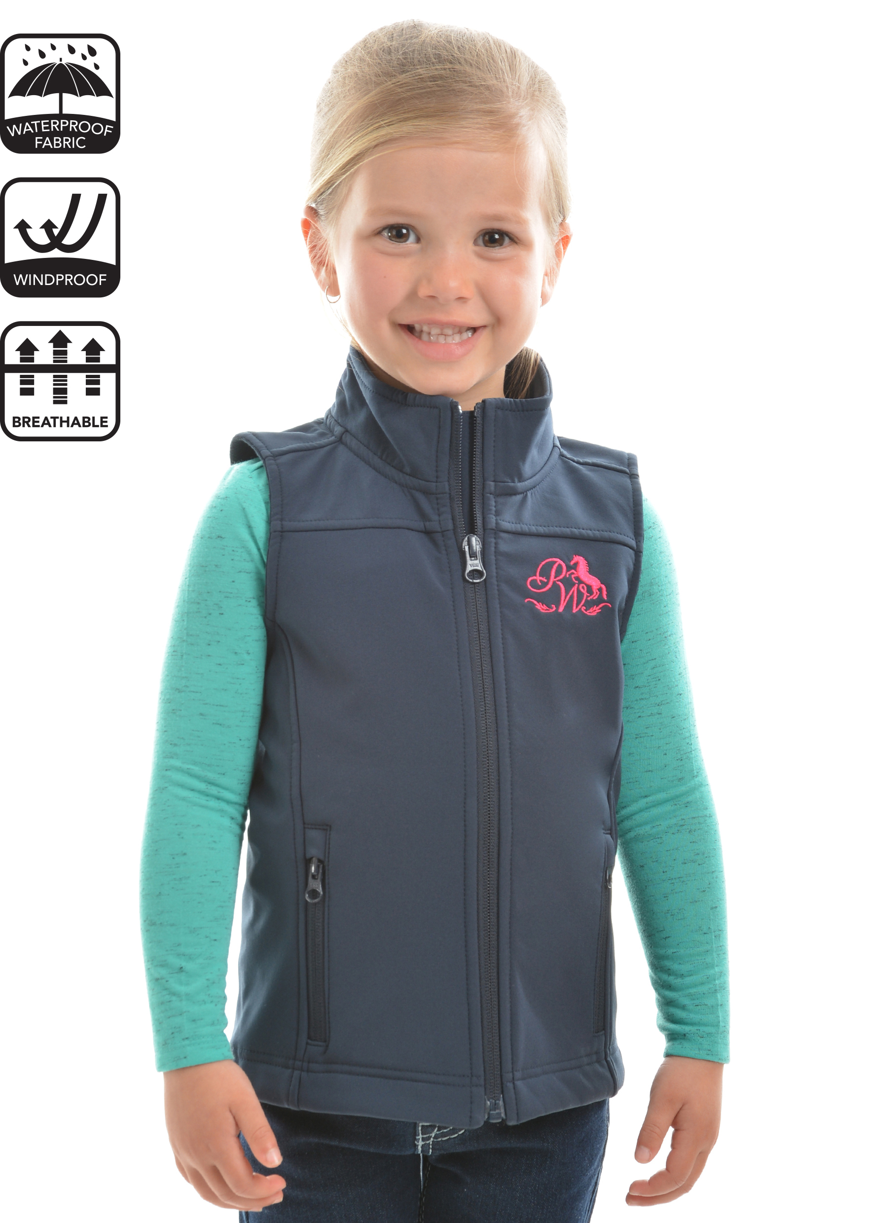 Girls Soft Shell Vest Wrangler