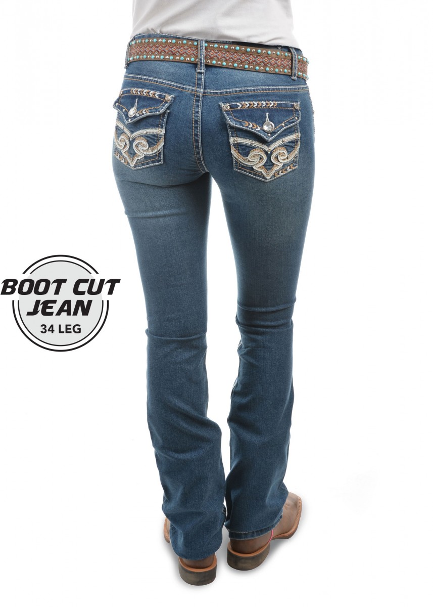Womens Brandy Boot Cut Jean - 34 Inch 