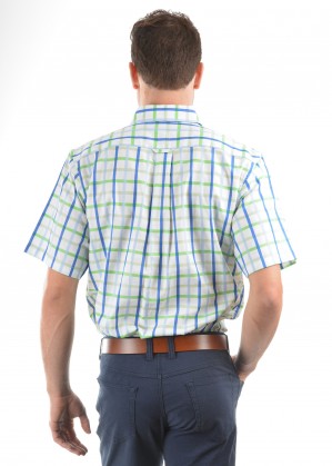 MENS JACK CHECK 2-POCKETS S/S SHIRT