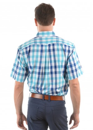MENS DAVE CHECK 2-POCKETS S/S SHIRT