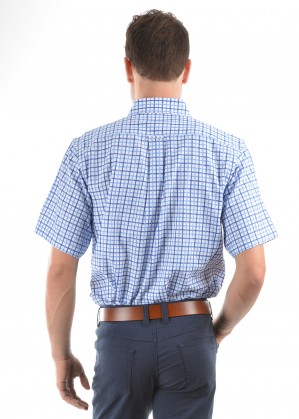 MENS FINN CHECK 2-POCKETS S/S SHIRT