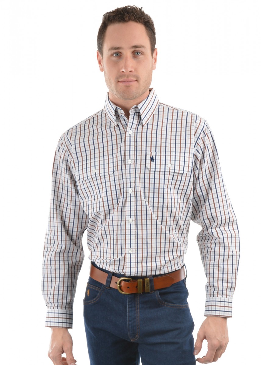 MENS MAC CHECK 2-POCKETS L/S SHIRT