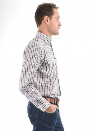 MENS MAC CHECK 2-POCKETS L/S SHIRT