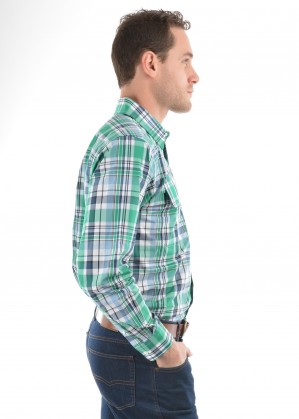 MENS LUKE CHECK 2-POCKETS L/S SHIRT