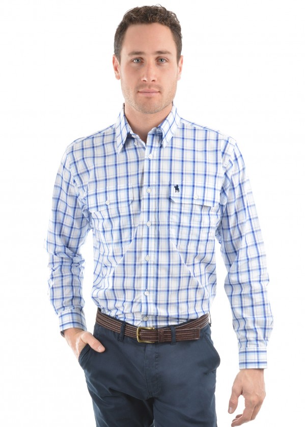 MENS PAUL CHECK 2-POCKETS L/S SHIRT