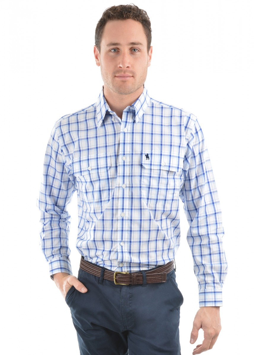 MENS PAUL CHECK 2-POCKETS L/S SHIRT