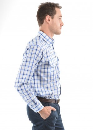 MENS PAUL CHECK 2-POCKETS L/S SHIRT