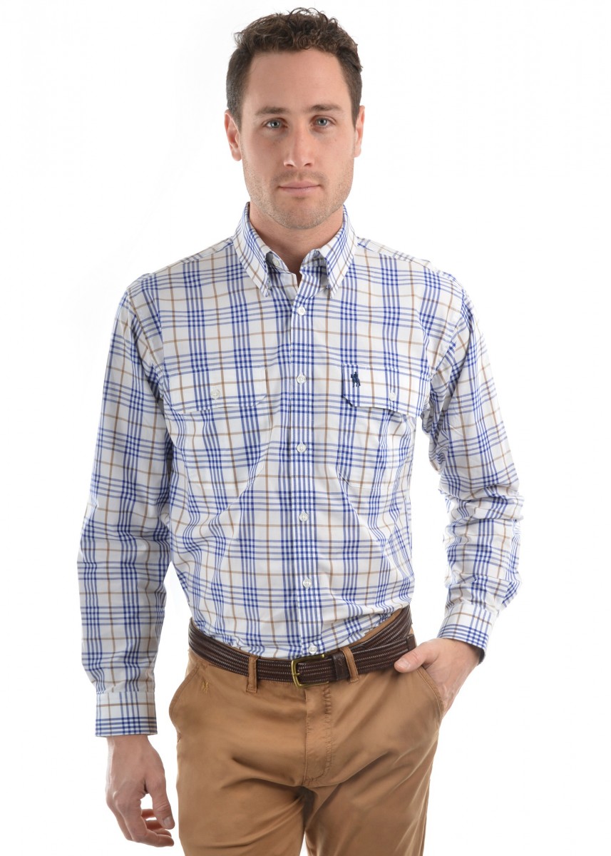 MENS SAM CHECK 2-POCKETS L/S SHIRT
