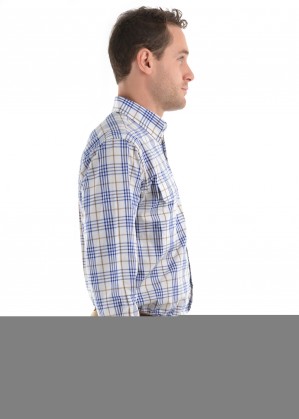 MENS SAM CHECK 2-POCKETS L/S SHIRT