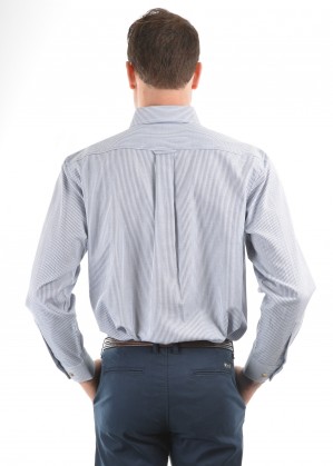 MENS SHAUN DOBBY 2-POCKETS L/S SHIRT