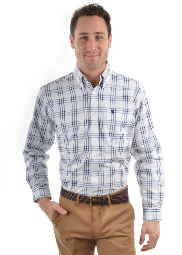 MENS BLAKE CHECK 1-POCKETS L/S SHIRT
