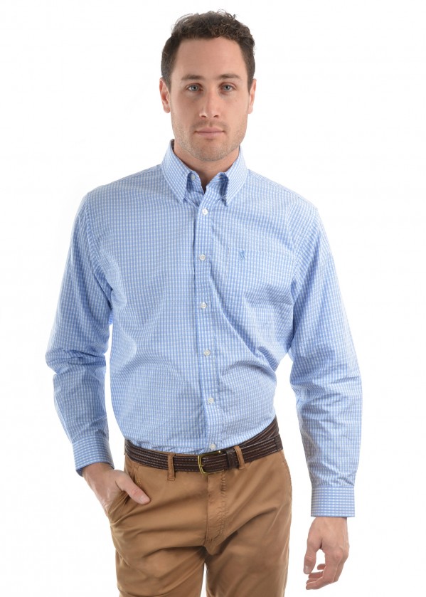 MENS RIC CHECK 1-POCKETS L/S SHIRT