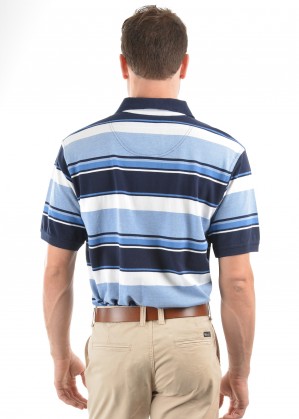 MENS ADAM STRIPE S/S POLO