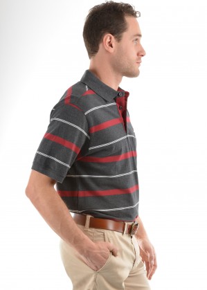 MENS JORDAN STRIPE 1-POCKET S/S POLO