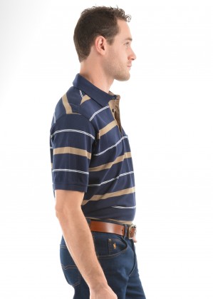 MENS JORDAN STRIPE 1-POCKET S/S POLO