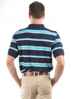 MENS LEO STRIPE S/S POLO